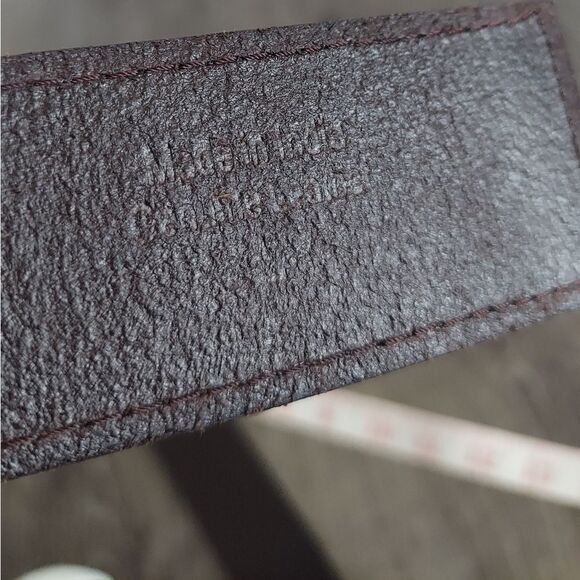 Brown Leather Belt With Attached Mini Waist Bag 46" Length - Picture 4 of 6